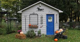 Paint Vinyl Siding Shed Makeover