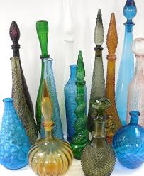 colored glass bottles antique glass