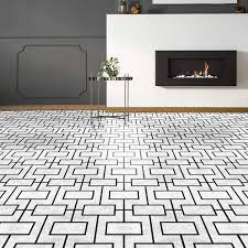 achim retro self adhesive vinyl floor tile affinity 20 tiles 20 sq ft black marble