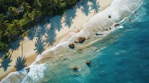 tropical beach oasis hd wallpaper by