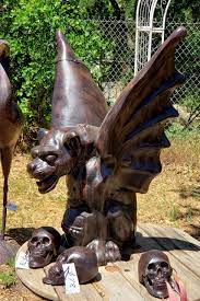 large gothic gargoyle metal garden