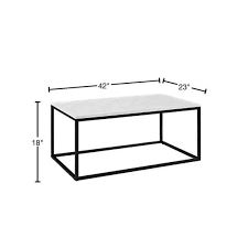 Black Large Rectangle Wood Coffee Table