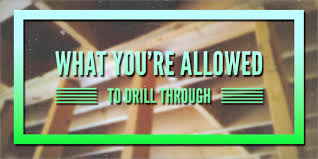 drill through in a wood frame setting