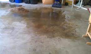 remove large oil stain on garage floor