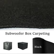 black speaker box carpet wrap car sub