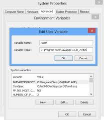 setting environment variables for java