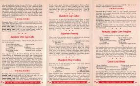 rumford sugarless recipes wwii ration