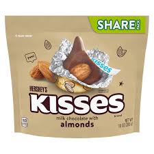 kisses with almonds chocolate candy