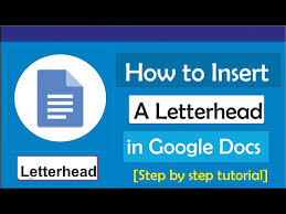 how to add a letterhead in google docs