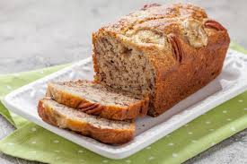 banana bread loaded with pecan nuts for