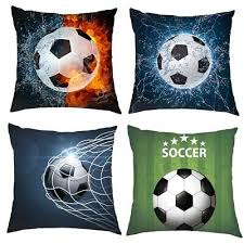45cm football soccer cushion cover sofa