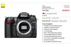 Nikon Instant Rebate 100 Off D7000 200 Off D5100