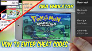 How To Enter Cheat Codes Into GBA Emulator Pokemon Emerald - YouTube
