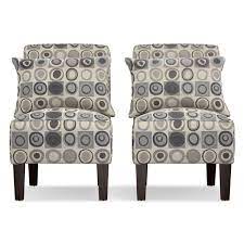 Natural woven curved accent chair by nate berkus and jeremiah brent $695. Handy Living Dani Armless Accent Chair Set Of 2 Geometric Circles Walmart Com Walmart Com