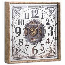 Mechanical Wall Clock With Moving Gears