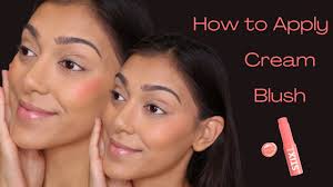 how to apply cream blush for beginners