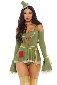 Forplay Adult Oz Scarecrow Green Bodysuit Costume