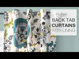 how to sew lined back tab curtains