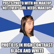 posts photo with no makeup not every