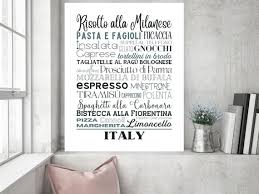 Italy Food Sign Poster Italian
