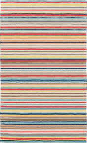 red wool striped rug