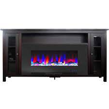 Electric Fireplace Tv Stand In Mahogany