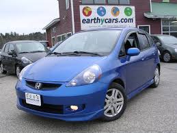 earthy car of the week 2007 blue honda fit
