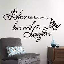 1000s of predesigned vinyl wall quotes decals for your home, church, classroom, or office. Bless Love Quotes Wall Decals Home Decorations Adesivo De Paredes Removable Diy Wall Stickers Wall Stickers Aliexpress