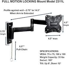 Master Mounts 2311l Locking Rv Tv Mount