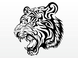 tiger head vector graphic vector art