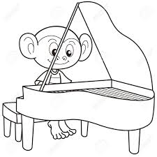 These 10 cartoons in particular inspire more nightmares than laughs. Cartoon Monkey Playing A Piano Black And White Royalty Free Cliparts Vectors And Stock Illustration Image 18526617