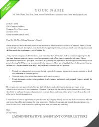 Administrative Assistant Cover Letter Template 0