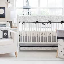 black and white crib bedding