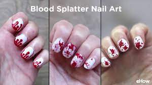 halloween blood splatter nail art ehow