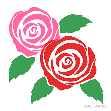 rose flowers silhouette free png image
