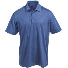 Port Authority Shirts Mens K576 Tnh True Navy Blue Heather Trace Polo Shirt