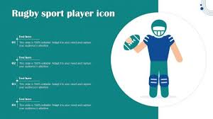 rugby sport player icon infographics pdf