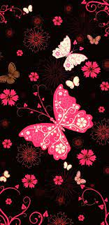 Pink Butterfly Wallpaper - IdleWP