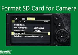 format sd card for camera how to