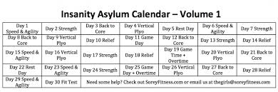 insanity asylum review calendar