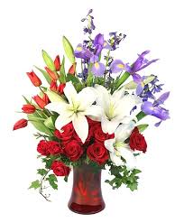 liberty bouquet vase arrangement in