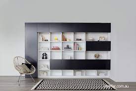 Black And White Contemporary Wall Unit