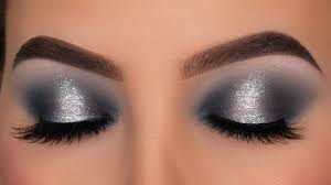 silver smokey halo eye makeup tutorial