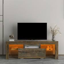 Colorful Lamp Led Fireplace Tv Stand