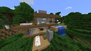 This is one of my favorite ones, i made this house like 8 months ago, the interior it's not too fancy but it works. Modern Wood House Minecraft Amino