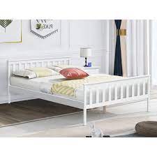 Andes Double Wooden Bed White