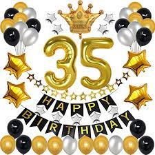 Number 35 Gold 34 Balloon Birthday Party Decorations 35th Birthday Ebay gambar png