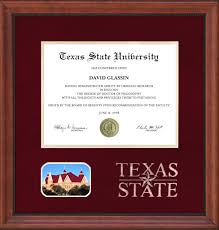 texas state university diploma frame