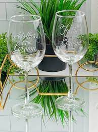 Groom Engraved Wine Glasses