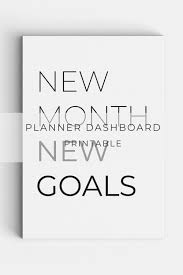 April 1, 2019 / 2 comments. New Month New Goals Planner Dashboard Printable Dashboard Printable Quote Planner Dividers Minimalist Planner Journal Pages